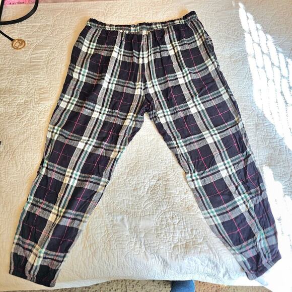 Plaid Jogger Pajama Sleep Sweatpants Cozy Tartan Loungewear Old Navy Women's L - Picture 2 of 5